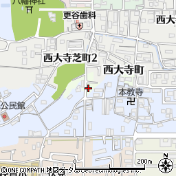 奈良県奈良市西大寺町周辺の地図