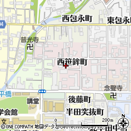 奈良県奈良市西笹鉾町周辺の地図