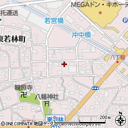 静岡県浜松市中央区東若林町206周辺の地図
