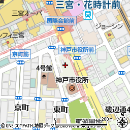 神戸市役所　市会議員団室自由民主党周辺の地図