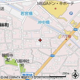 静岡県浜松市中央区東若林町198周辺の地図