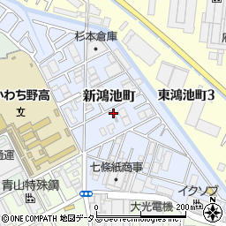 大阪府東大阪市新鴻池町周辺の地図