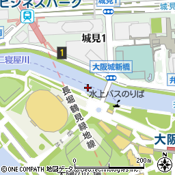 大阪城新橋周辺の地図