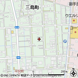 静岡県浜松市中央区三島町周辺の地図