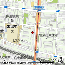 大阪市営放出西住宅６号棟周辺の地図
