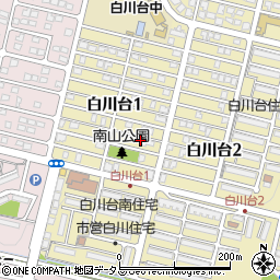 兵庫県神戸市須磨区白川台1丁目周辺の地図