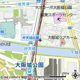 サンプラザ大阪城公園周辺の地図