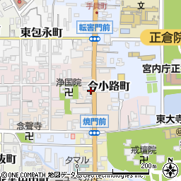 奈良県奈良市今小路町周辺の地図