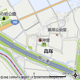 岡山県岡山市北区高塚186周辺の地図