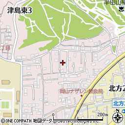 岡山県岡山市北区津島東周辺の地図