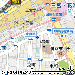 現代仏壇ギャラリーメモリア神戸三宮店周辺の地図