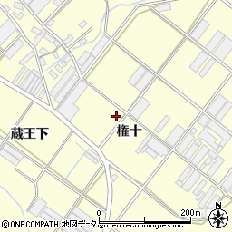 愛知県田原市吉胡町権十周辺の地図