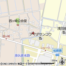 静岡県袋井市西ケ崎2340周辺の地図