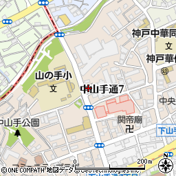 ソルレヴェンテ神戸中山手通周辺の地図