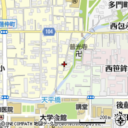 奈良県奈良市法蓮南１丁目東町周辺の地図