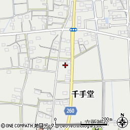 静岡県磐田市千手堂787周辺の地図