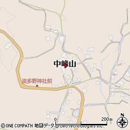奈良県山辺郡山添村中峰山周辺の地図