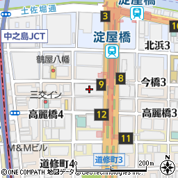 みずほ銀行大阪中央支店 ＡＴＭ周辺の地図
