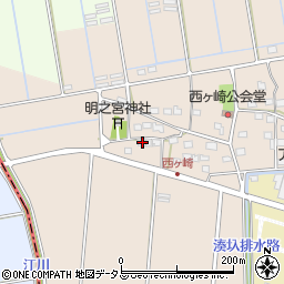 静岡県袋井市西ケ崎2296-1周辺の地図