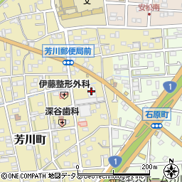 とぴあ浜松農協　東南地区支店芳川支店周辺の地図