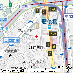 江戸堀 肉串 串の向こう側 肥後橋店周辺の地図