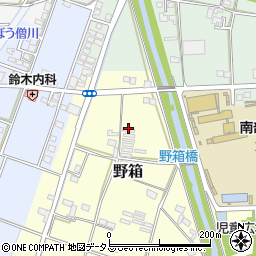 静岡県磐田市野箱周辺の地図