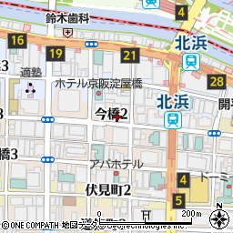 大阪美術倶楽部周辺の地図