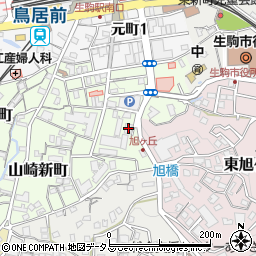生駒駅南自転車駐車場周辺の地図