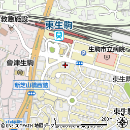 近鉄不動産株式会社　東生駒営業所周辺の地図
