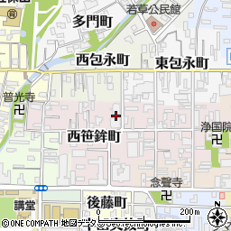 ファミール奈良西笹鉾周辺の地図