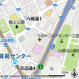 タイムズ神戸浜辺通第２駐車場周辺の地図