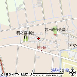 静岡県袋井市西ケ崎2373周辺の地図
