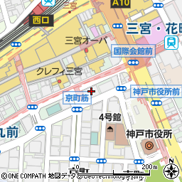 播州信用金庫三宮支店周辺の地図