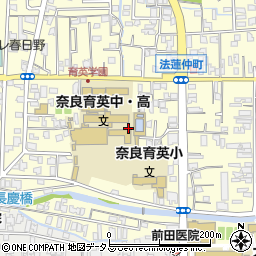 奈良県奈良市法蓮仲町周辺の地図