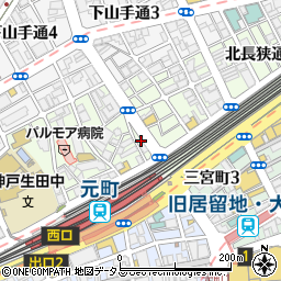 焼肉 東京ホルモン3世 神戸元町店周辺の地図