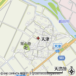 愛知県豊橋市杉山町天津周辺の地図