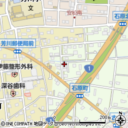 静岡県浜松市中央区石原町598周辺の地図