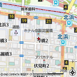 銀座山形屋　大阪淀屋橋店周辺の地図