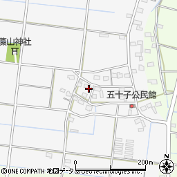 静岡県磐田市五十子周辺の地図
