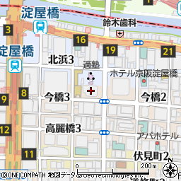 ファミリーマート淀屋橋駅東店周辺の地図