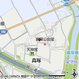 岡山県岡山市北区高塚46周辺の地図