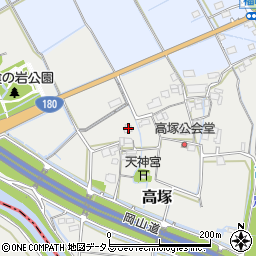 岡山県岡山市北区高塚183周辺の地図