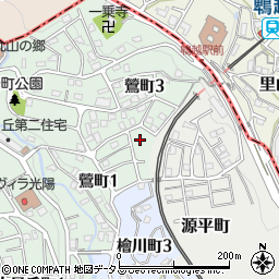 兵庫県神戸市長田区鶯町1丁目周辺の地図