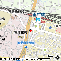 南都銀行東生駒支店周辺の地図