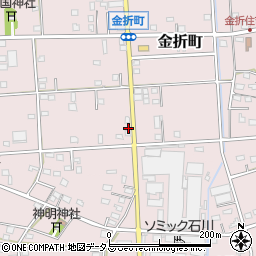 静岡県浜松市中央区金折町317周辺の地図