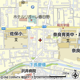 奈良県奈良市佐保川東町周辺の地図
