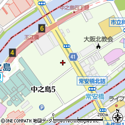 大阪府大阪市北区中之島周辺の地図