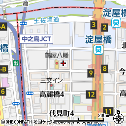 三十三銀行大阪支店 ＡＴＭ周辺の地図