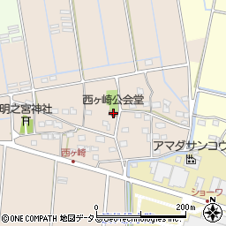 静岡県袋井市西ケ崎2360-1周辺の地図