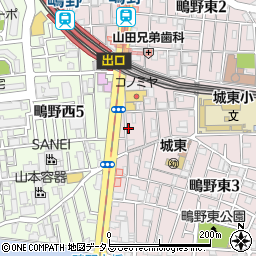 餃子の王将 鴫野店周辺の地図